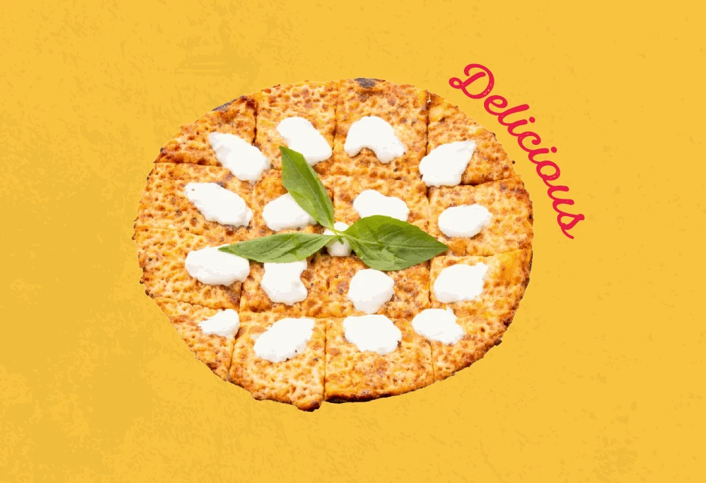 911 Pizza burrata pizza with creamy cheese